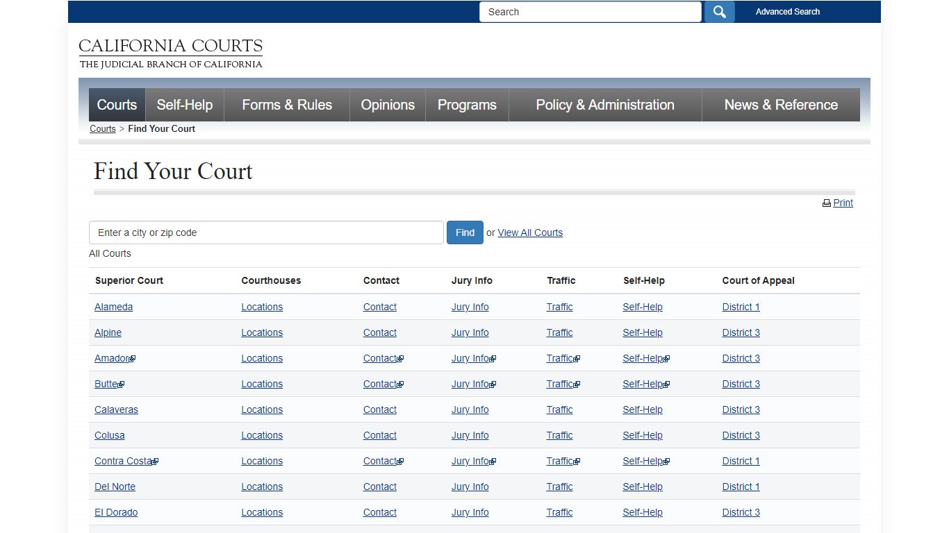 Find Your Court - superior_courts - California